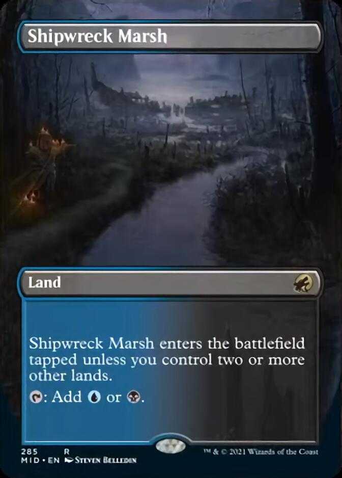 Shipwreck Marsh (Borderless Alternate Art) [Innistrad: Midnight Hunt] Foil