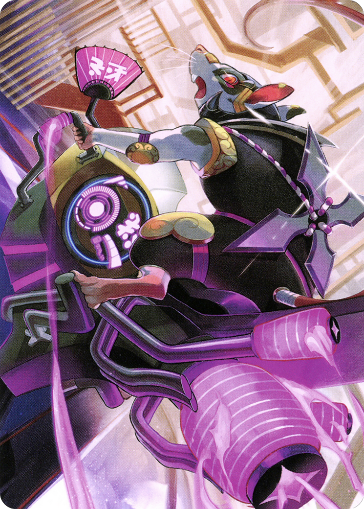 Nashi, Moon Sage's Scion // Nashi, Moon Sage's Scion  [Neon Dynasty Art Series] (Borderless) Foil