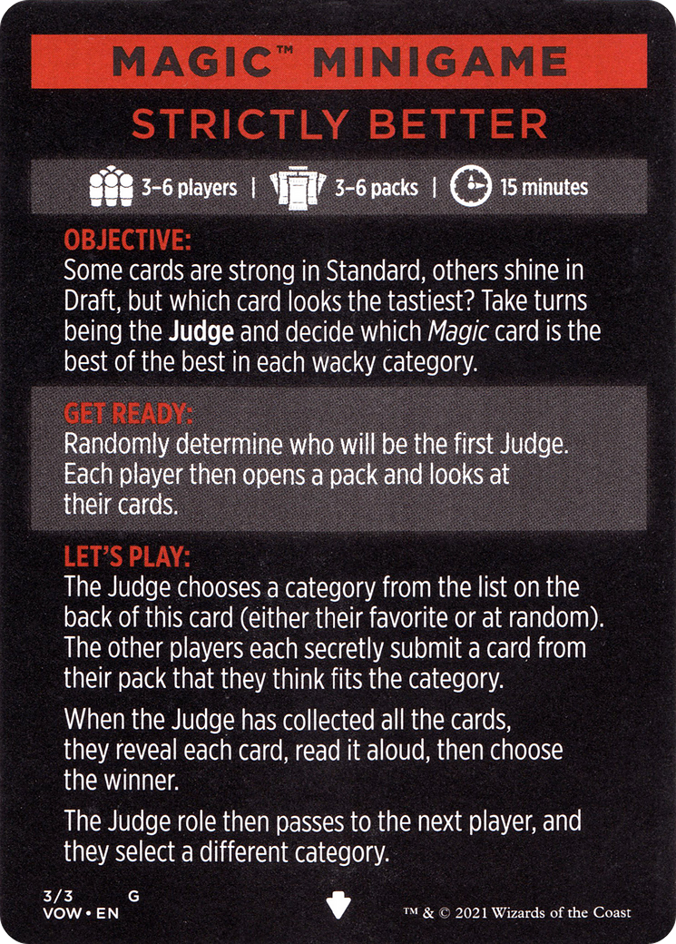 Strictly Better // Strictly Better (cont'd)  [Innistrad: Crimson Vow Minigames] Foil