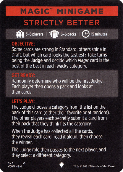Strictly Better // Strictly Better (cont'd)  [Innistrad: Crimson Vow Minigames]