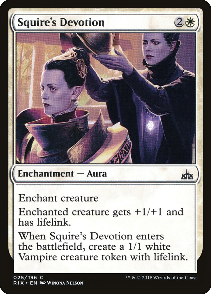 Squire's Devotion [Rivals of Ixalan] Foil