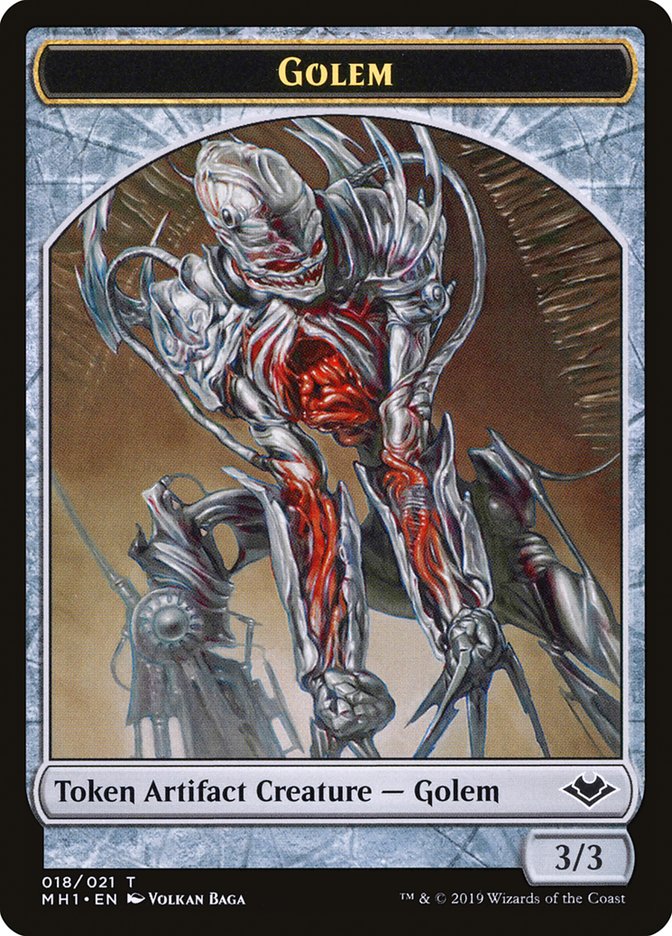 Spirit // Golem Double-Sided Token [Modern Horizons Tokens]