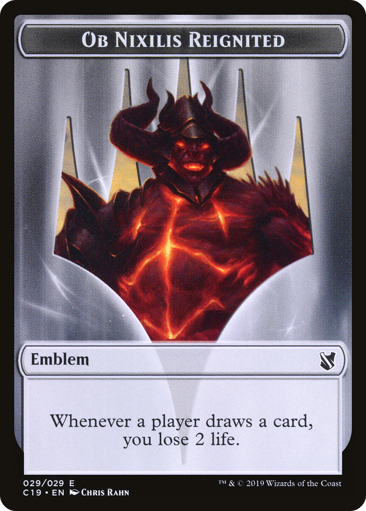 Ob Nixilis Reignited Emblem  [Commander 2019 Tokens]