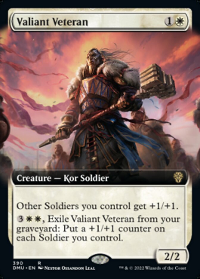 Valiant Veteran (Extended Art) [Dominaria United] Foil