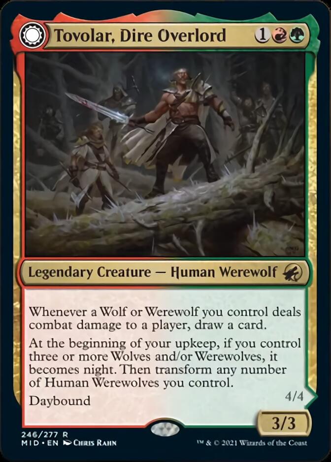 Tovolar, Dire Overlord // Tovolar, the Midnight Scourge [Innistrad: Midnight Hunt] Foil