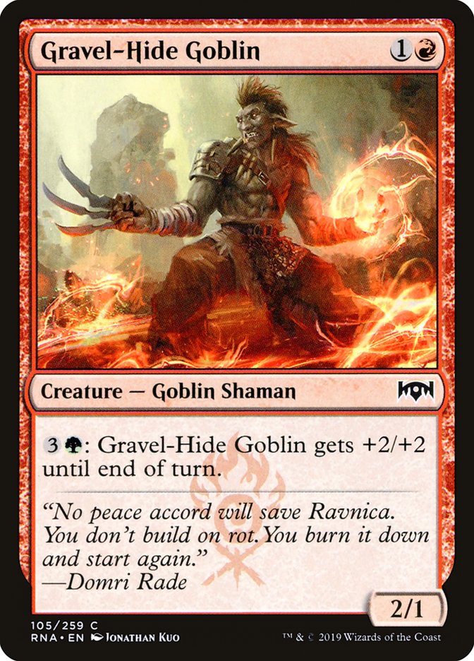 Gravel-Hide Goblin [Ravnica Allegiance] Foil