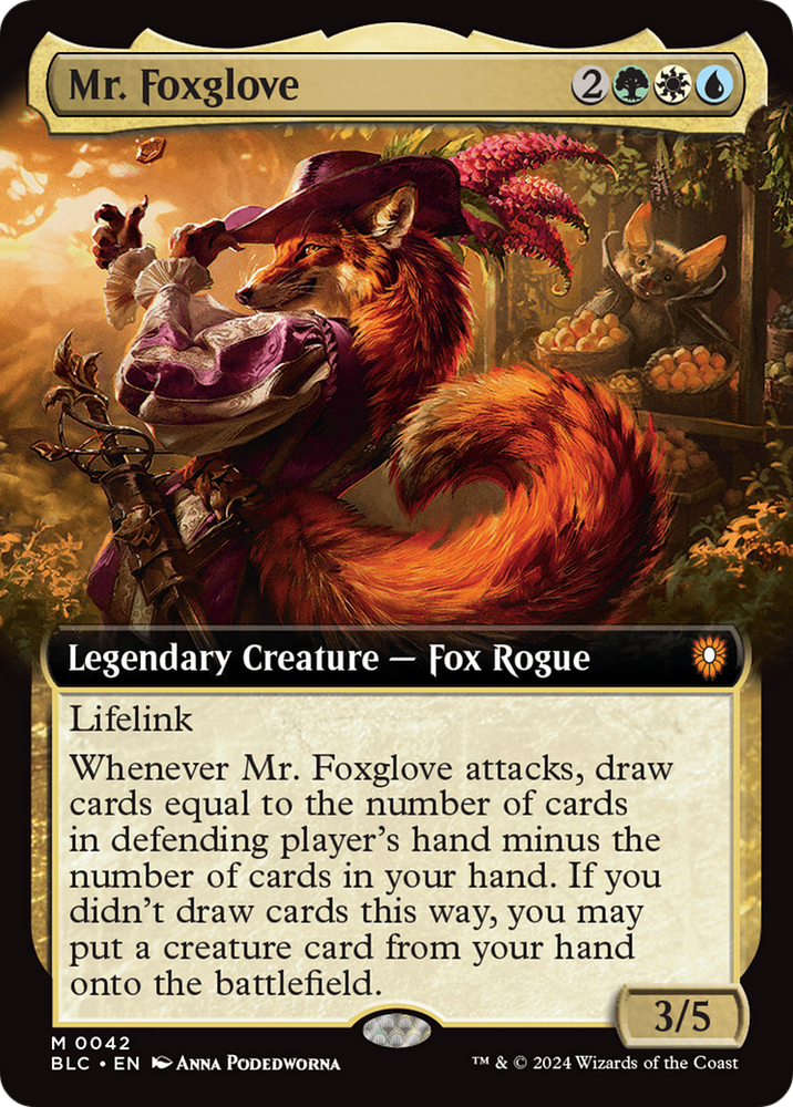 Mr. Foxglove (Extended Art) [Bloomburrow Commander]