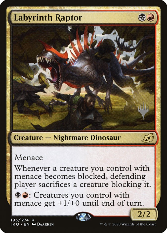 Labyrinth Raptor (Promo Pack) [Ikoria: Lair of Behemoths Promos] Foil