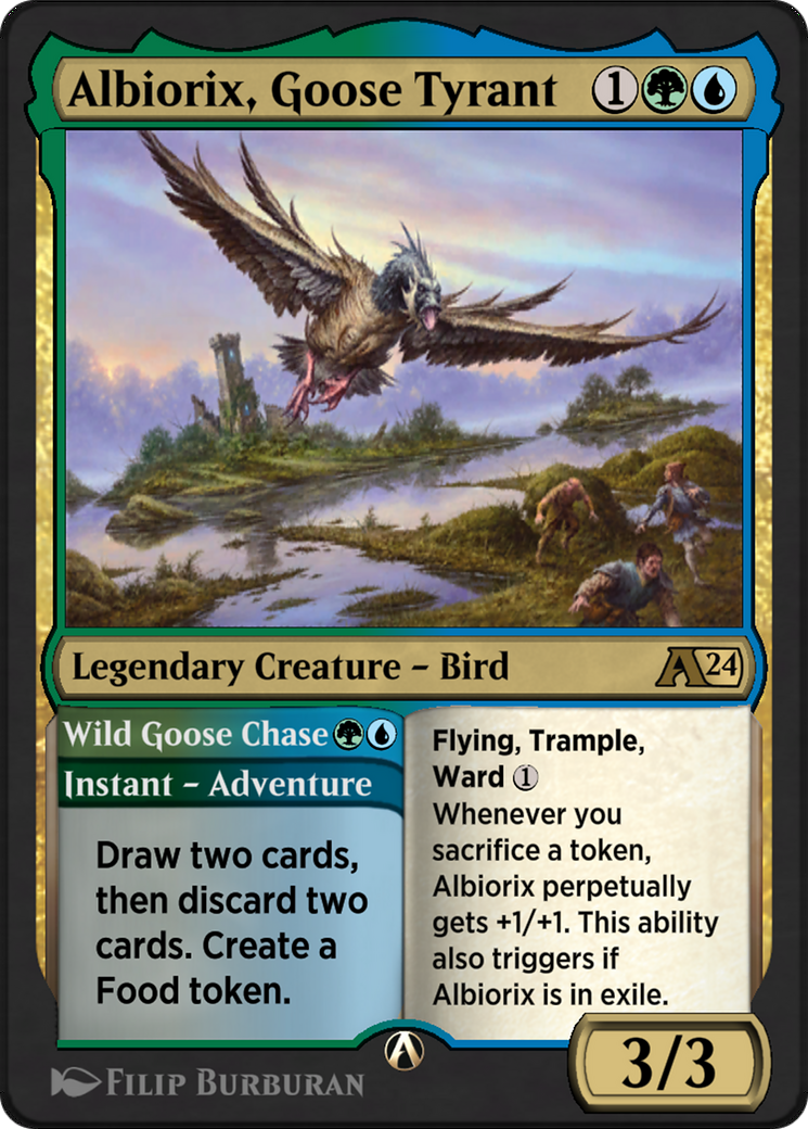 Albiorix, Goose Tyrant // Wild Goose Chase  [Alchemy: Outlaws of Thunder Junction]