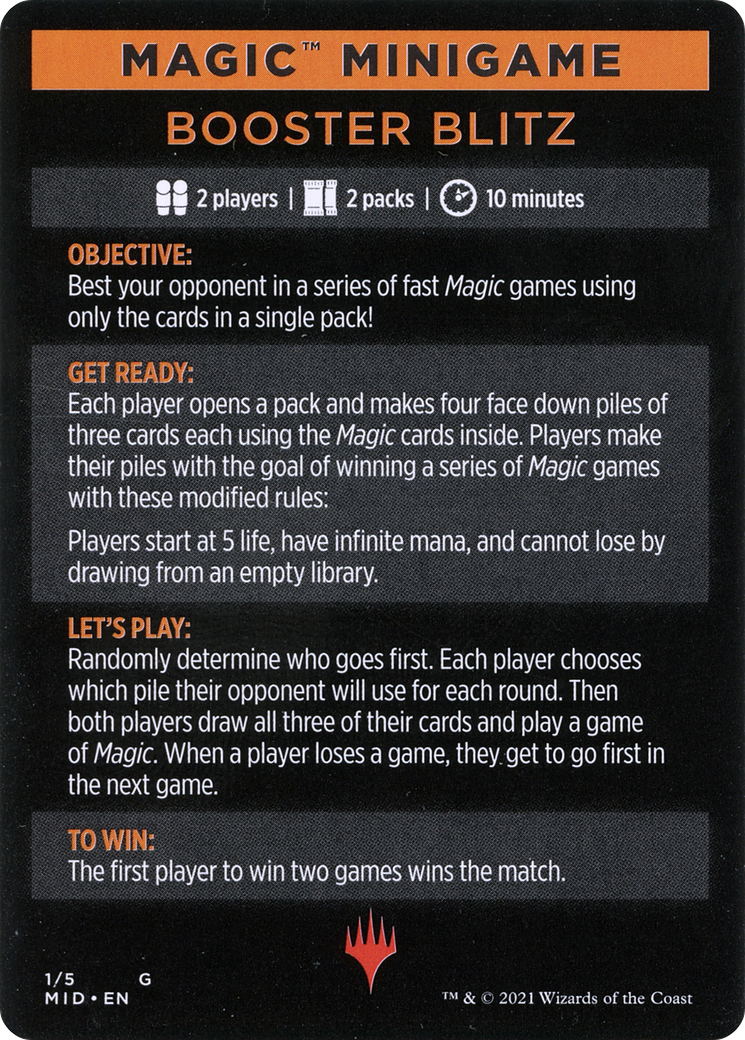 Booster Blitz  [Innistrad: Midnight Hunt Minigames]