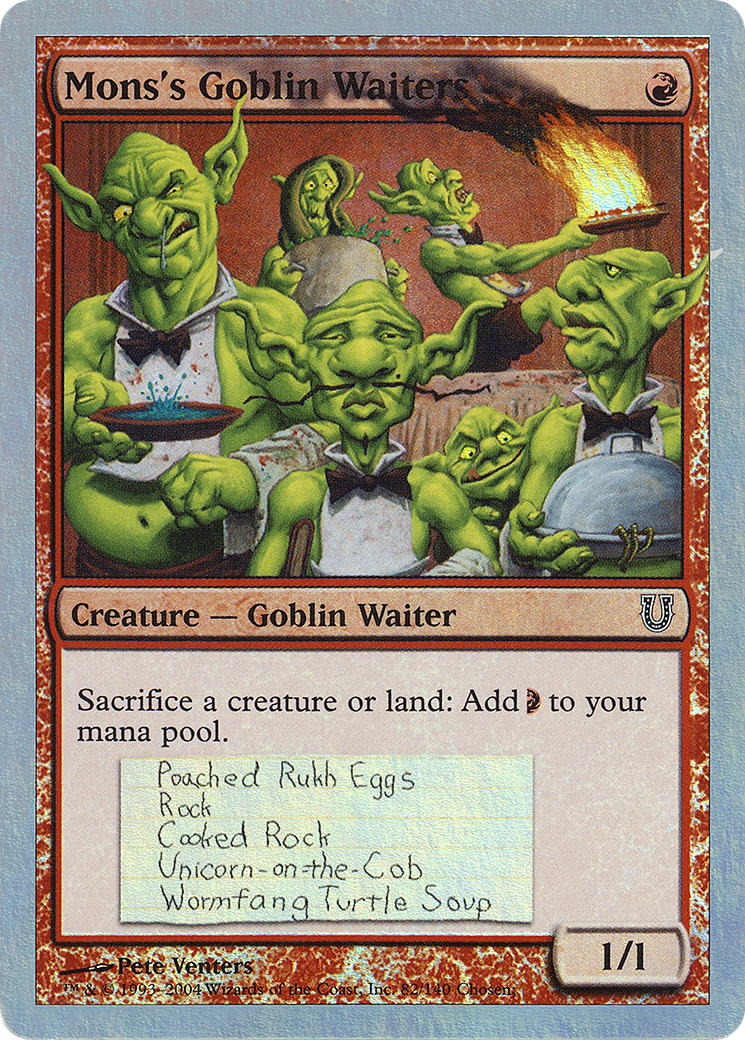 Mons's Goblin Waiters  [Unhinged] Foil