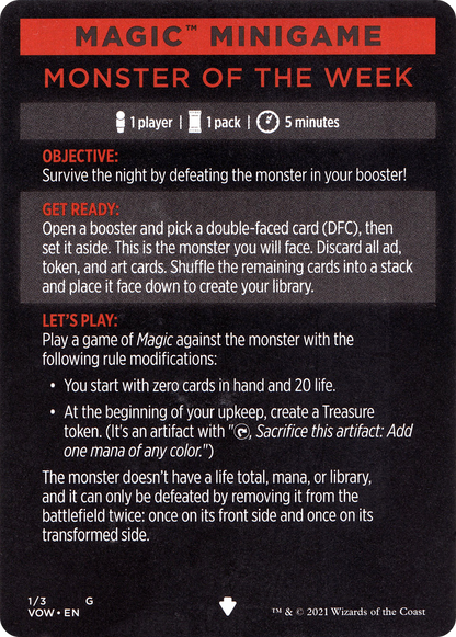 Monster of the Week // Monster of the Week (cont'd)  [Innistrad: Crimson Vow Minigames] Foil