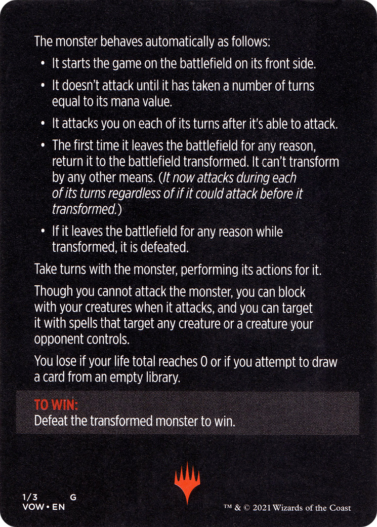 Monster of the Week // Monster of the Week (cont'd)  [Innistrad: Crimson Vow Minigames] Foil