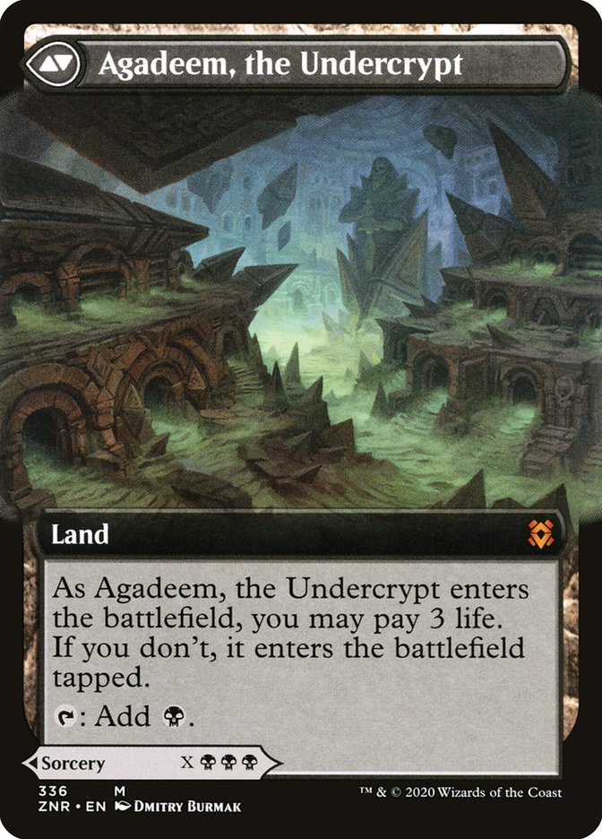 Agadeem's Awakening // Agadeem, the Undercrypt (Extended Art) [Zendikar Rising] Foil