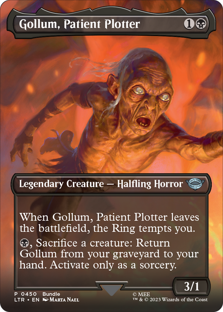 Gollum, Patient Plotter (Borderless Alternate Art) [The Lord of the Rings: Tales of Middle-Earth] Foil