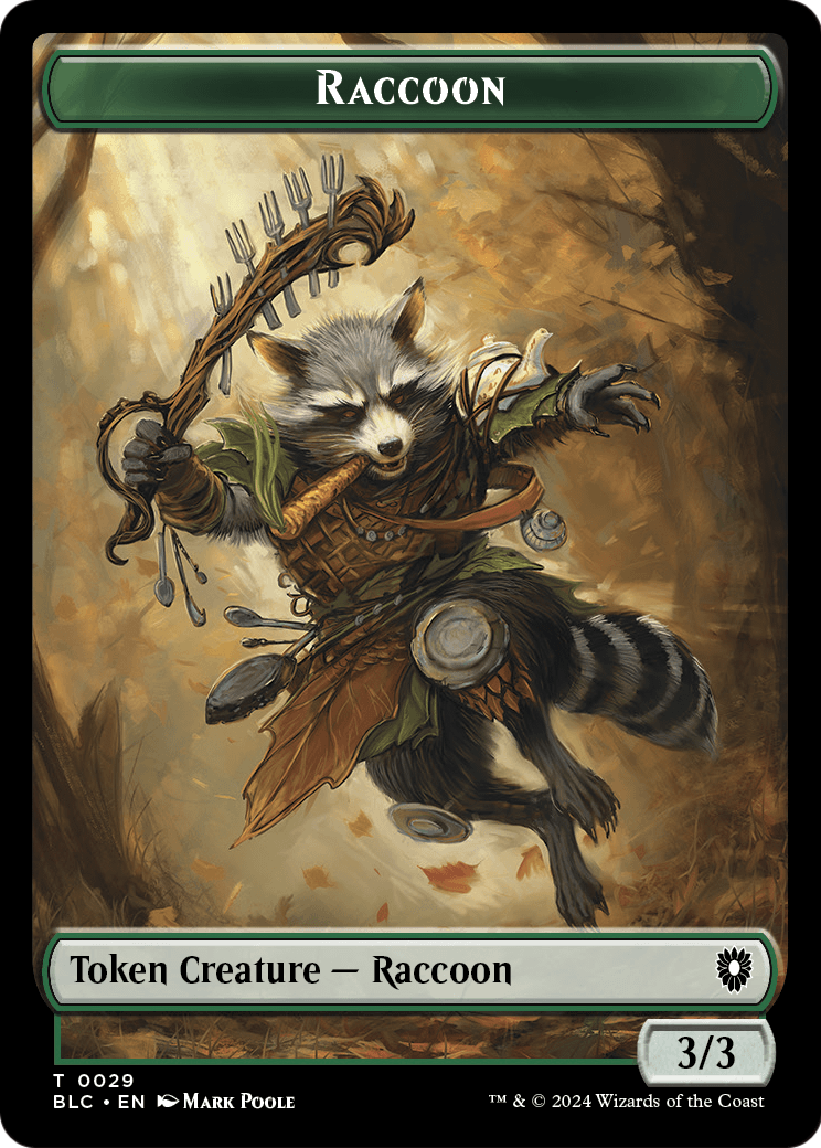 Raccoon  [Bloomburrow Commander Tokens]