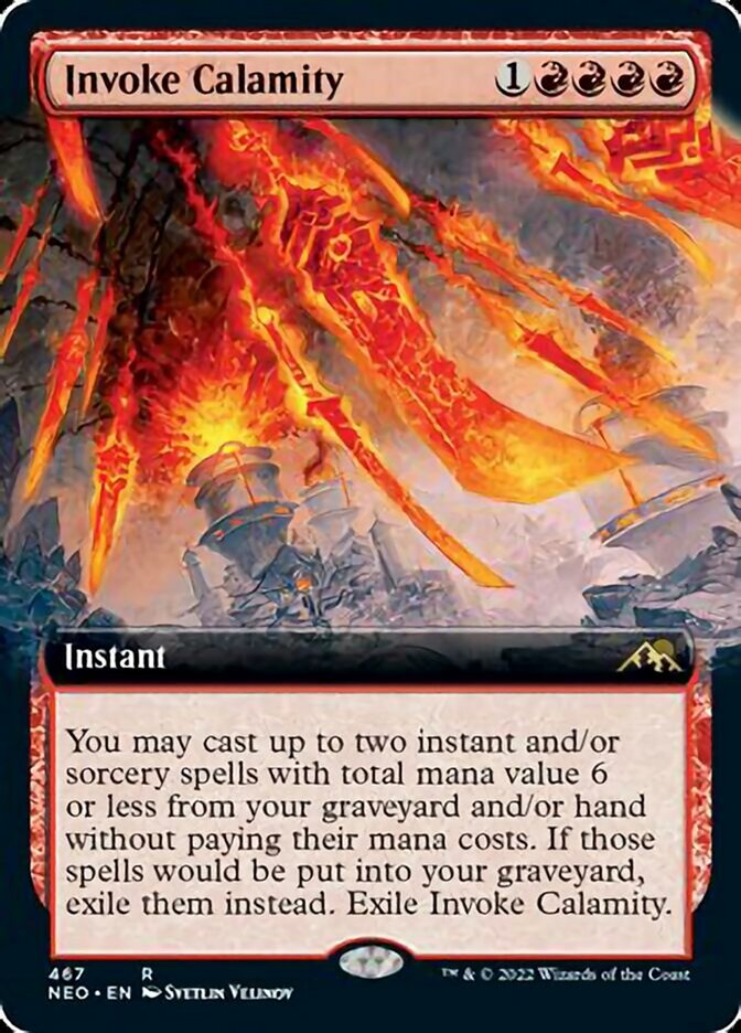 Invoke Calamity (Extended Art) [Kamigawa: Neon Dynasty] Foil