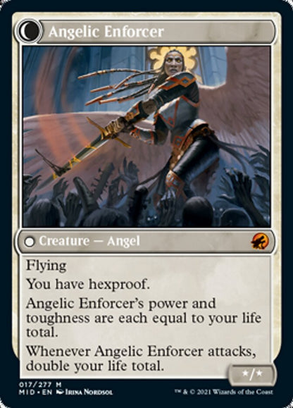 Enduring Angel // Angelic Enforcer [Innistrad: Midnight Hunt] Foil