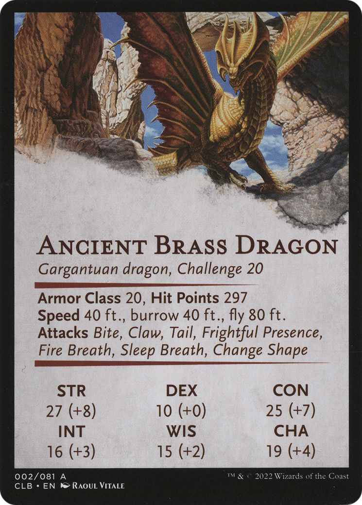 Ancient Brass Dragon // Ancient Brass Dragon  [Battle for Baldur's Gate Art Series] (Borderless)