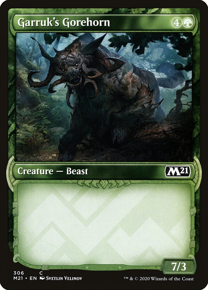 Garruk's Gorehorn (Showcase) [Core Set 2021] Foil