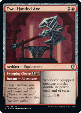 Two-Handed Axe // Sweeping Cleave [Commander Legends: Battle for Baldur's Gate] Foil