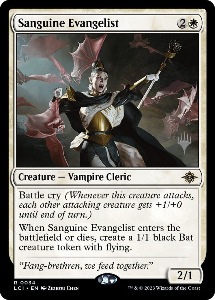 Sanguine Evangelist (Promo Pack) [The Lost Caverns of Ixalan Promos] Foil