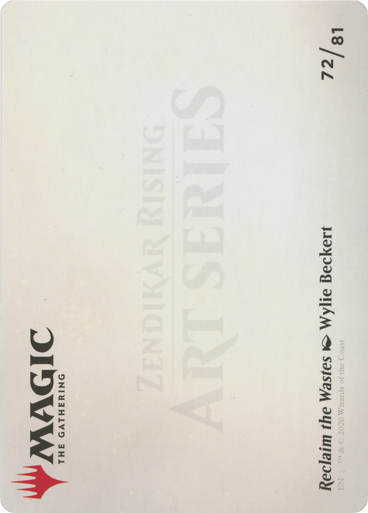 Reclaim the Wastes // Reclaim the Wastes  [Zendikar Rising Art Series] (Borderless)
