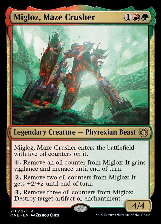 Migloz, Maze Crusher [Phyrexia: All Will Be One] Foil