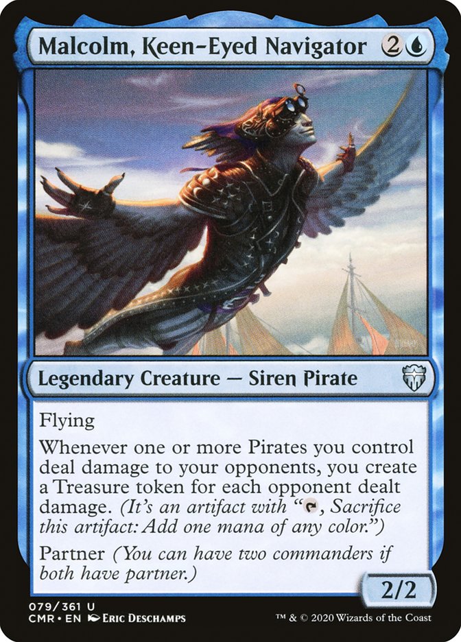 Malcolm, Keen-Eyed Navigator [Commander Legends] Foil