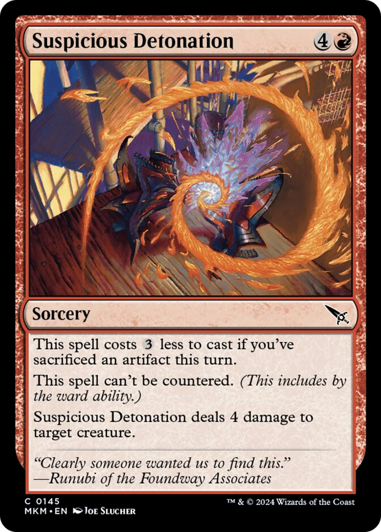 Suspicious Detonation [Murders at Karlov Manor] Foil