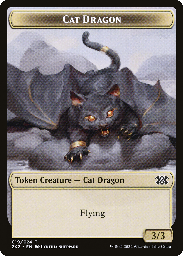 Cat Dragon  [Double Masters 2022 Tokens] Foil
