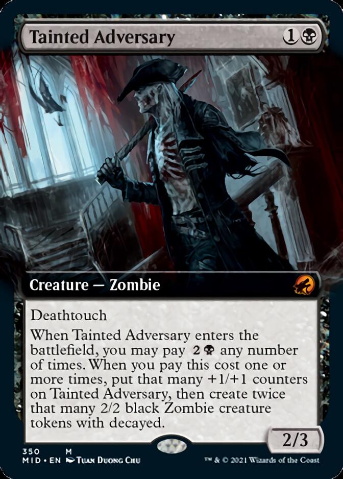 Tainted Adversary (Extended Art) [Innistrad: Midnight Hunt] Foil