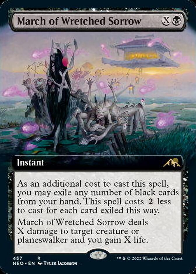 March of Wretched Sorrow (Extended Art) [Kamigawa: Neon Dynasty] Foil