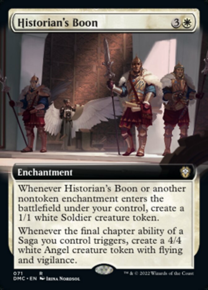 Historian's Boon (Extended Art) [Dominaria United Commander] Foil