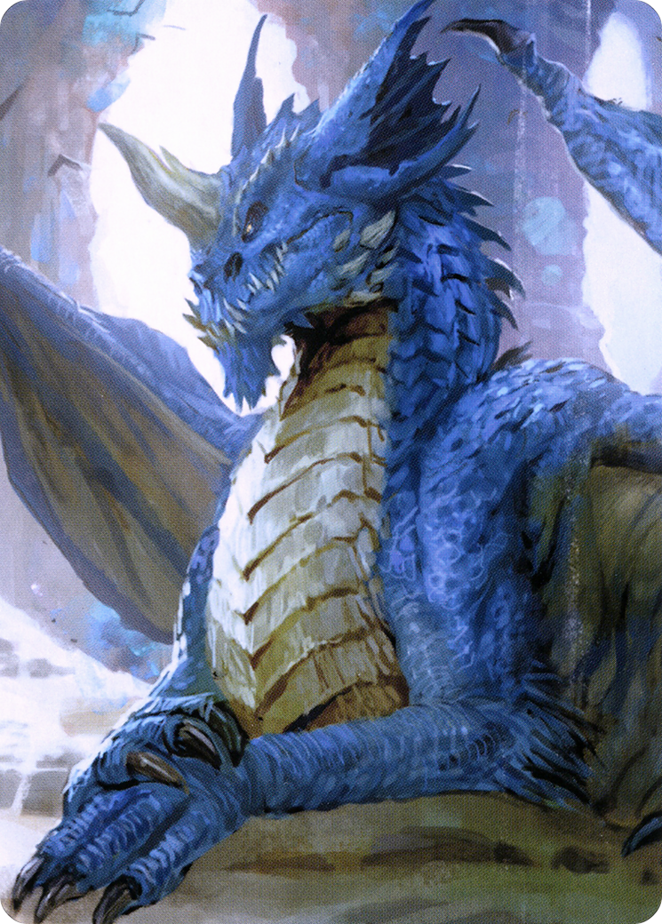 Young Blue Dragon // Young Blue Dragon  [Battle for Baldur's Gate Art Series] (Borderless) Foil