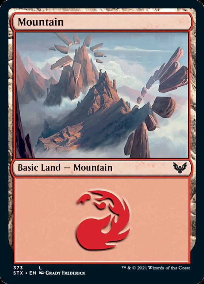 Mountain (373) [Strixhaven: School of Mages] Foil