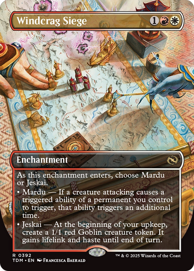 Windcrag Siege (Borderless) [Tarkir: Dragonstorm] Foil