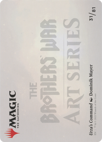 Urza's Command // Urza's Command  [The Brothers' War Art Series] (Borderless) Foil