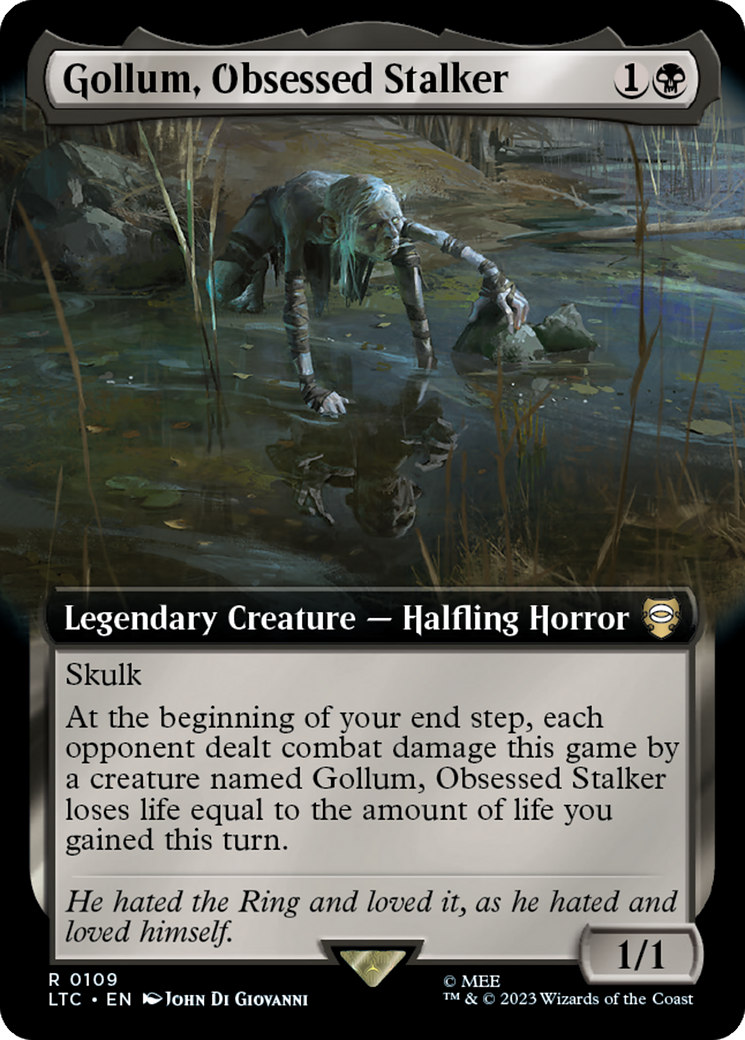Gollum, Obsessed Stalker (Extended Art) [The Lord of the Rings: Tales of Middle-Earth Commander] Foil