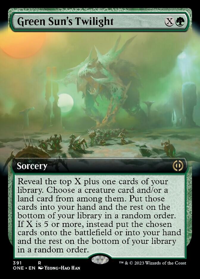 Green Sun's Twilight (Extended Art) [Phyrexia: All Will Be One] Foil