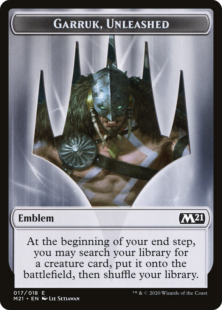 Garruk, Unleashed Emblem  [Core Set 2021 Tokens] Foil