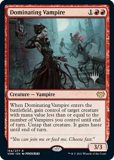 Dominating Vampire (Promo Pack) [Innistrad: Crimson Vow Promos] Foil