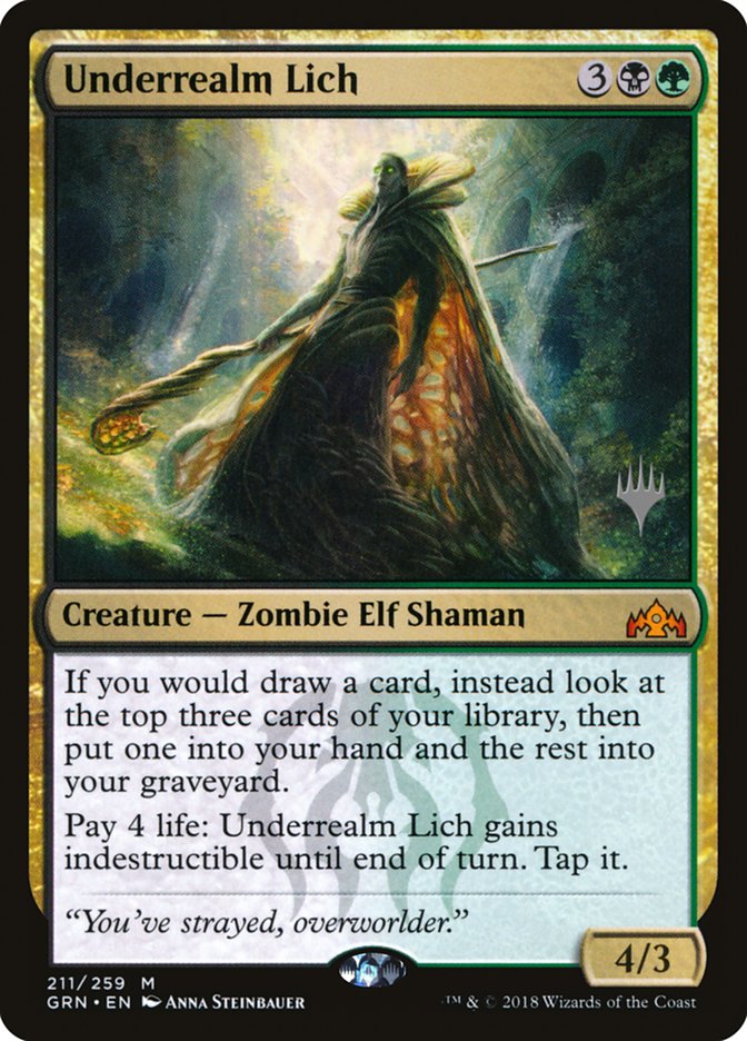 Underrealm Lich (Promo Pack) [Guilds of Ravnica Promos] Foil