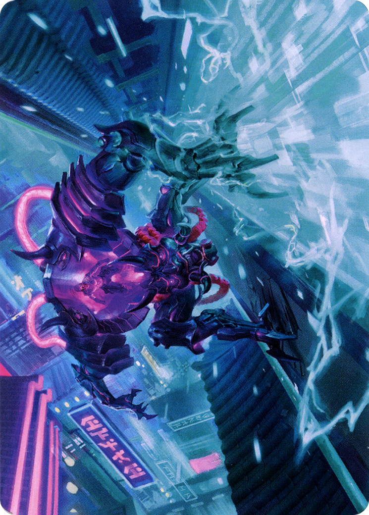 Surgehacker Mech // Surgehacker Mech  [Neon Dynasty Art Series] (Borderless) Foil