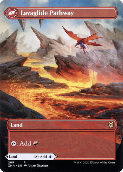 Riverglide Pathway // Lavaglide Pathway (Borderless Alternate Art) [Zendikar Rising] Foil