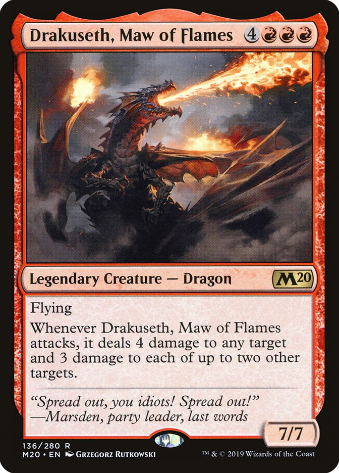 Drakuseth, Maw of Flames [Core Set 2020] Foil