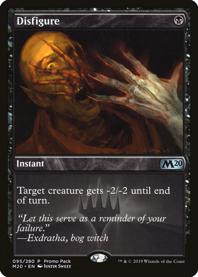 Disfigure (Promo Pack) [Core Set 2020 Promos] Foil