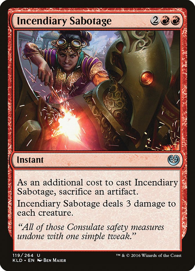 Incendiary Sabotage [Kaladesh] Foil