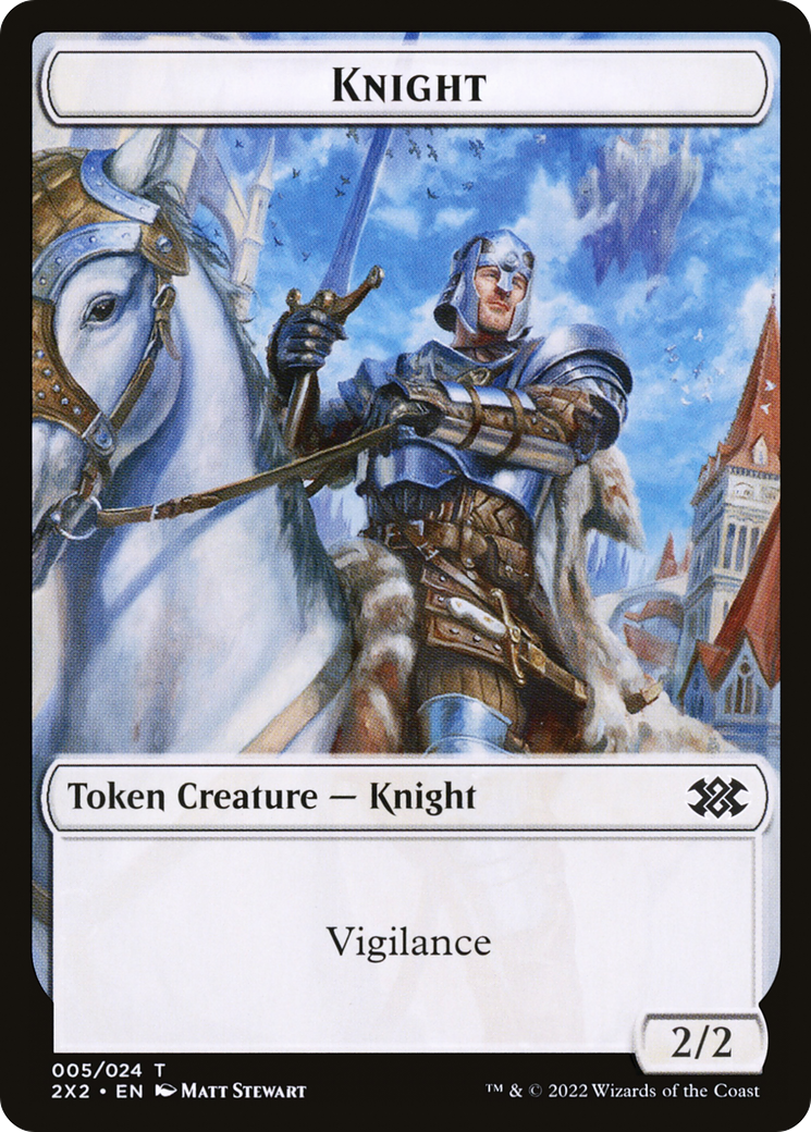 Knight  [Double Masters 2022 Tokens] Foil
