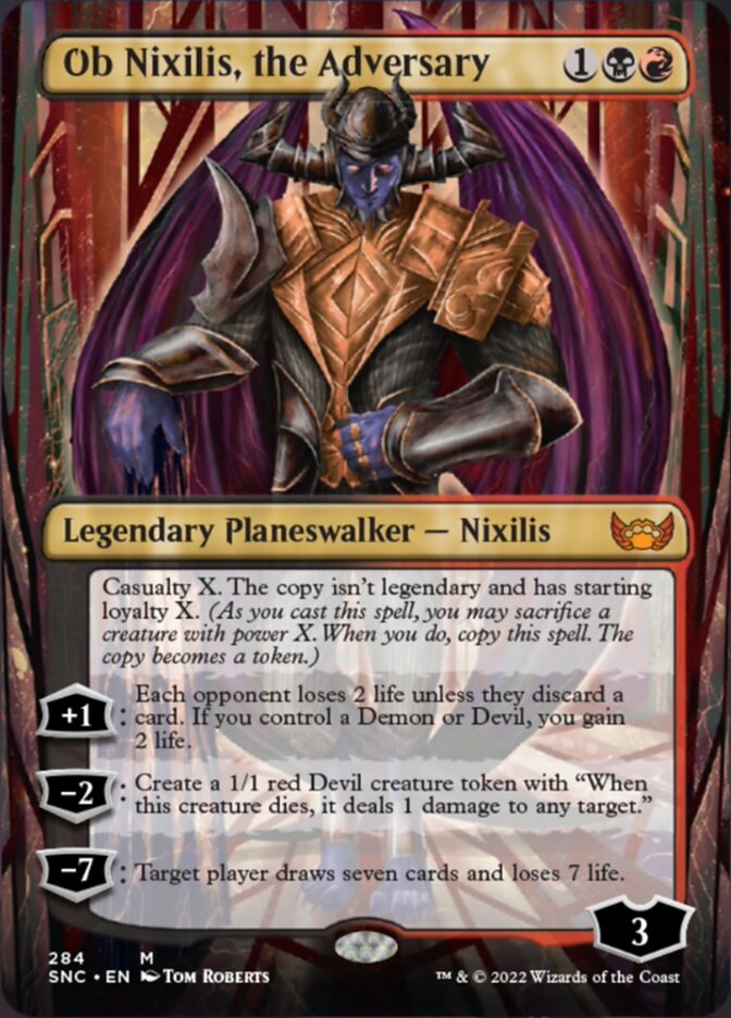 Ob Nixilis, the Adversary (Borderless) [Streets of New Capenna] Foil